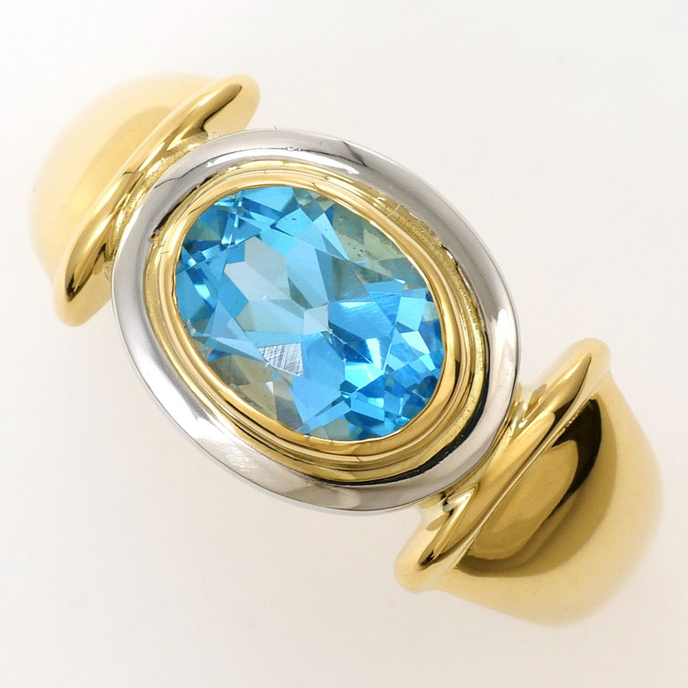 VINTAGE 18k Gold Topaz Ring
